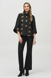 JOSEPH RIBKOFF TRAPEZE GEOMETRIC JACKET