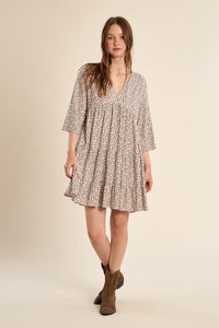 MOLLY DRESS SHORT V NECK FLOWY
