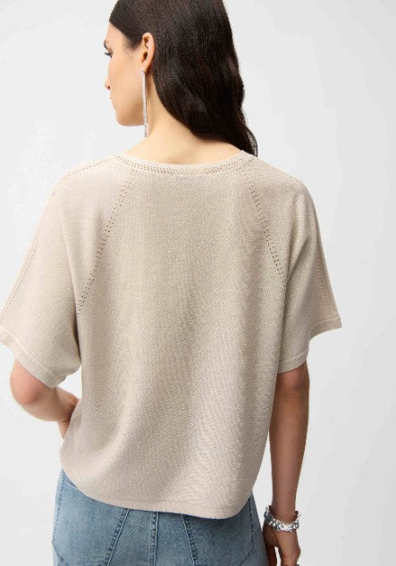 JOSEPH RIBKOFF KNIT V NECK TSHIRT