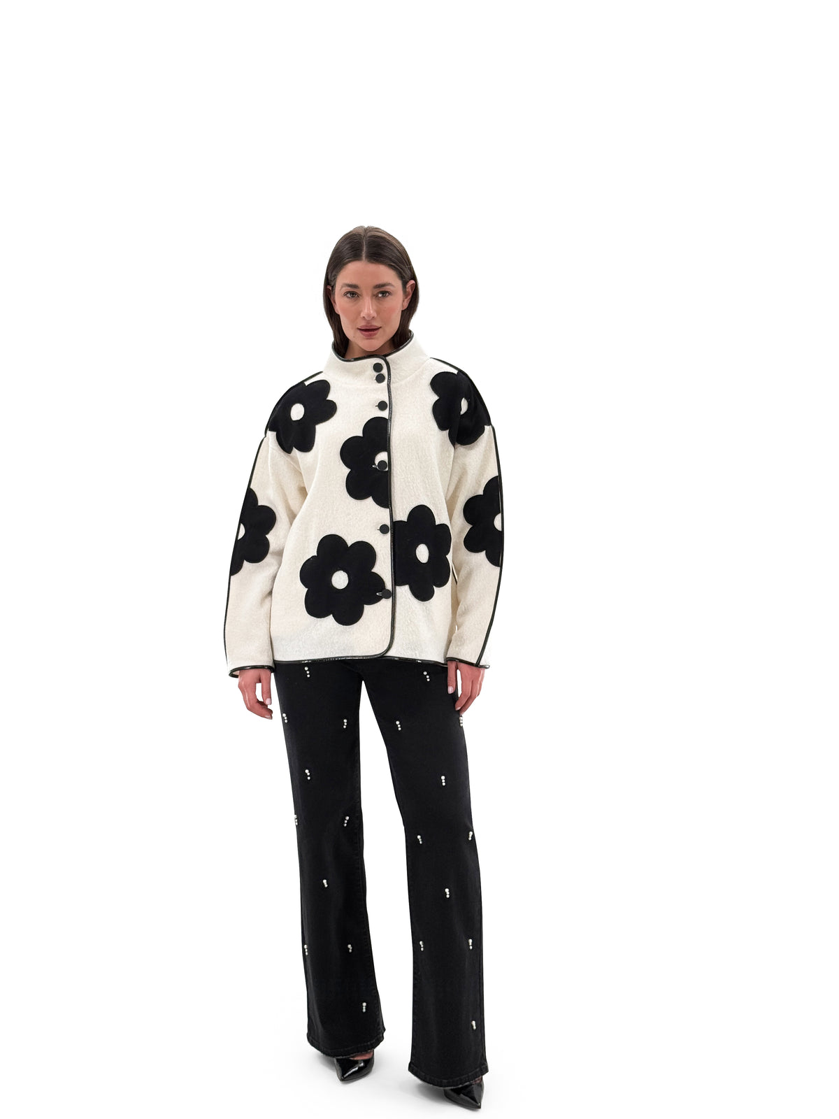 ORLY JACKET FLORAL KNIT
