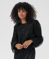 KAFFE BLOUSE LACE BOXY FIT