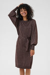KAFFE KNIT BELTED DRESS