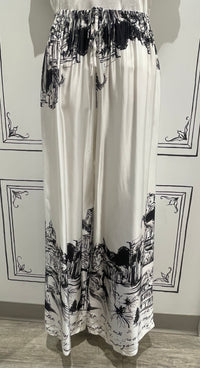 2 PIECE SET - 3/4 SLEEVE BUTTON UP WITH PULL ON PANTS