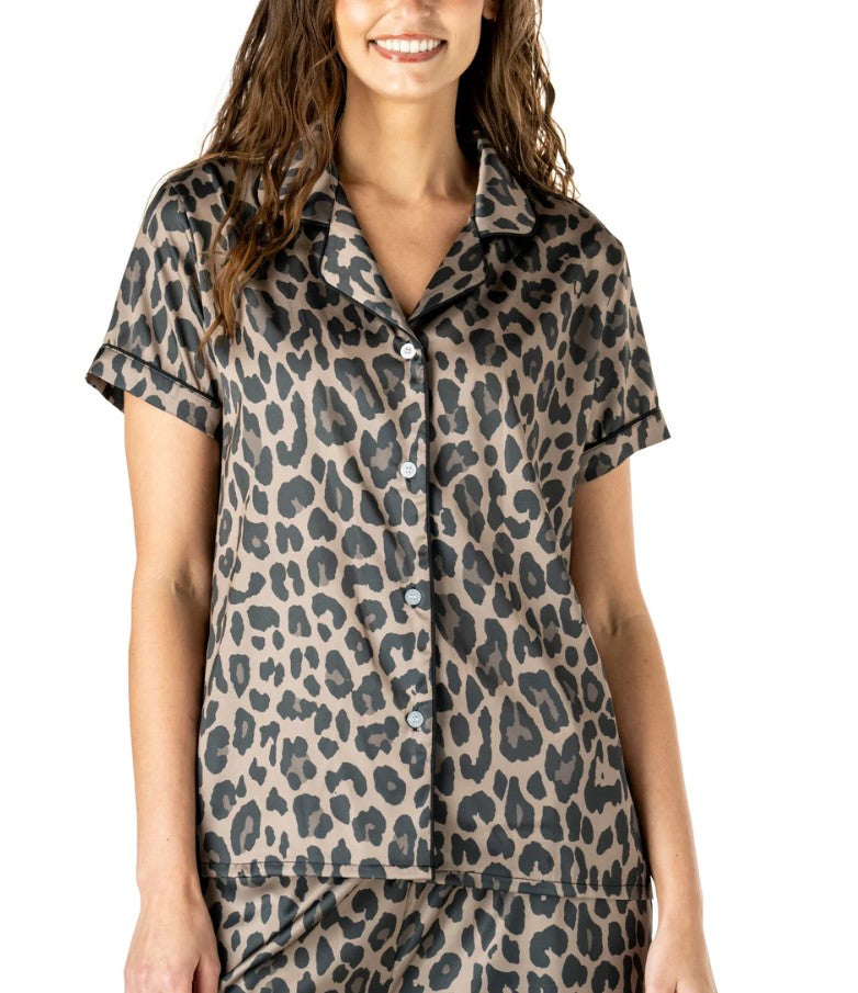 HELLO TOP PAJAMA SATIN BOW