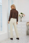 ORANGE PANT KNIT RIDING ANISA