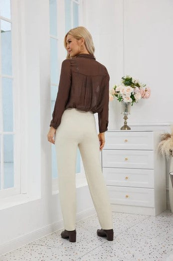 ORANGE PANT KNIT RIDING ANISA