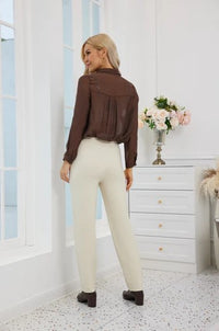ORANGE PANT KNIT RIDING ANISA