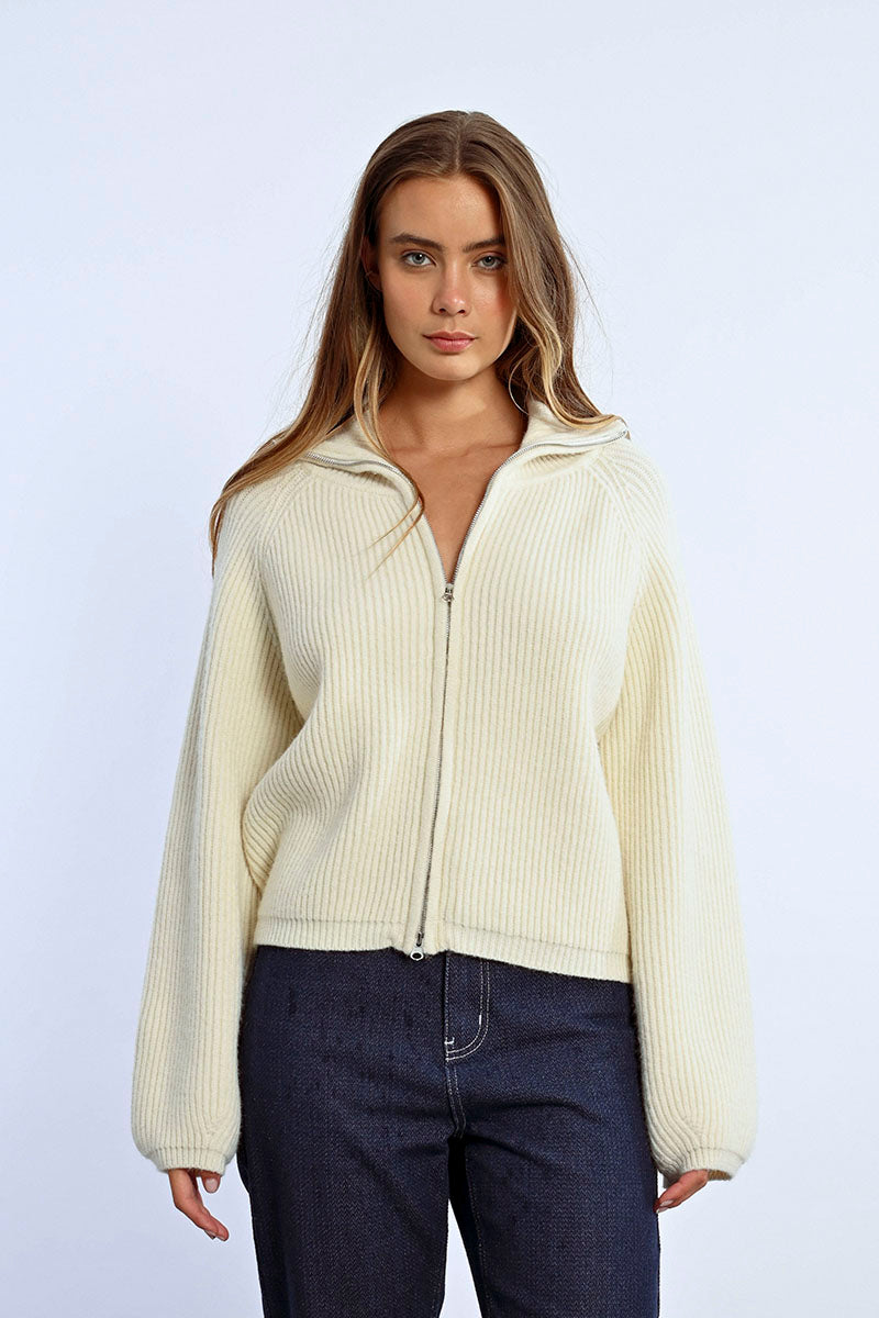 MOLLY BRACKEN ZIP UP SWEATER