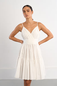MOLLY DRESS VNECK WAIST DETAIL