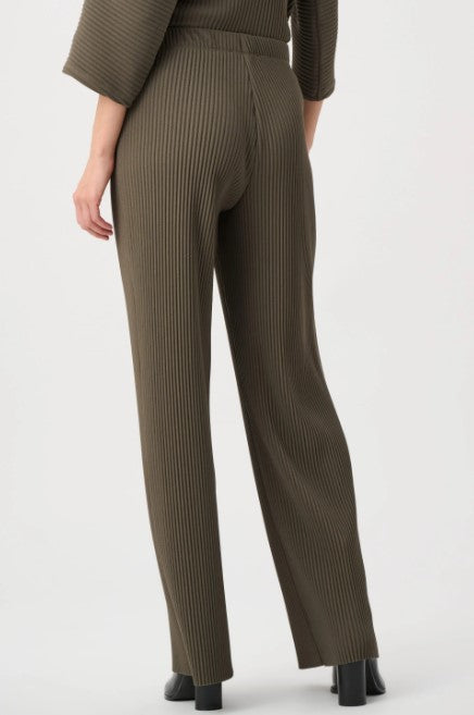 JOSEPH RIBKOFF PLEATED SCUBA CREPE WIDE LEG PANTS