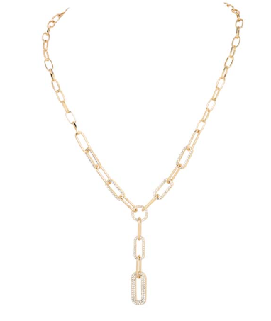 MERX DROP CHAIN PAPER CLIP NECKLACE