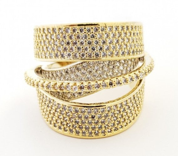 EVERSHINE RING WIDE4 BAND PAVE