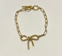 MERX PAPERCLIP CHAIN WITH BOW
