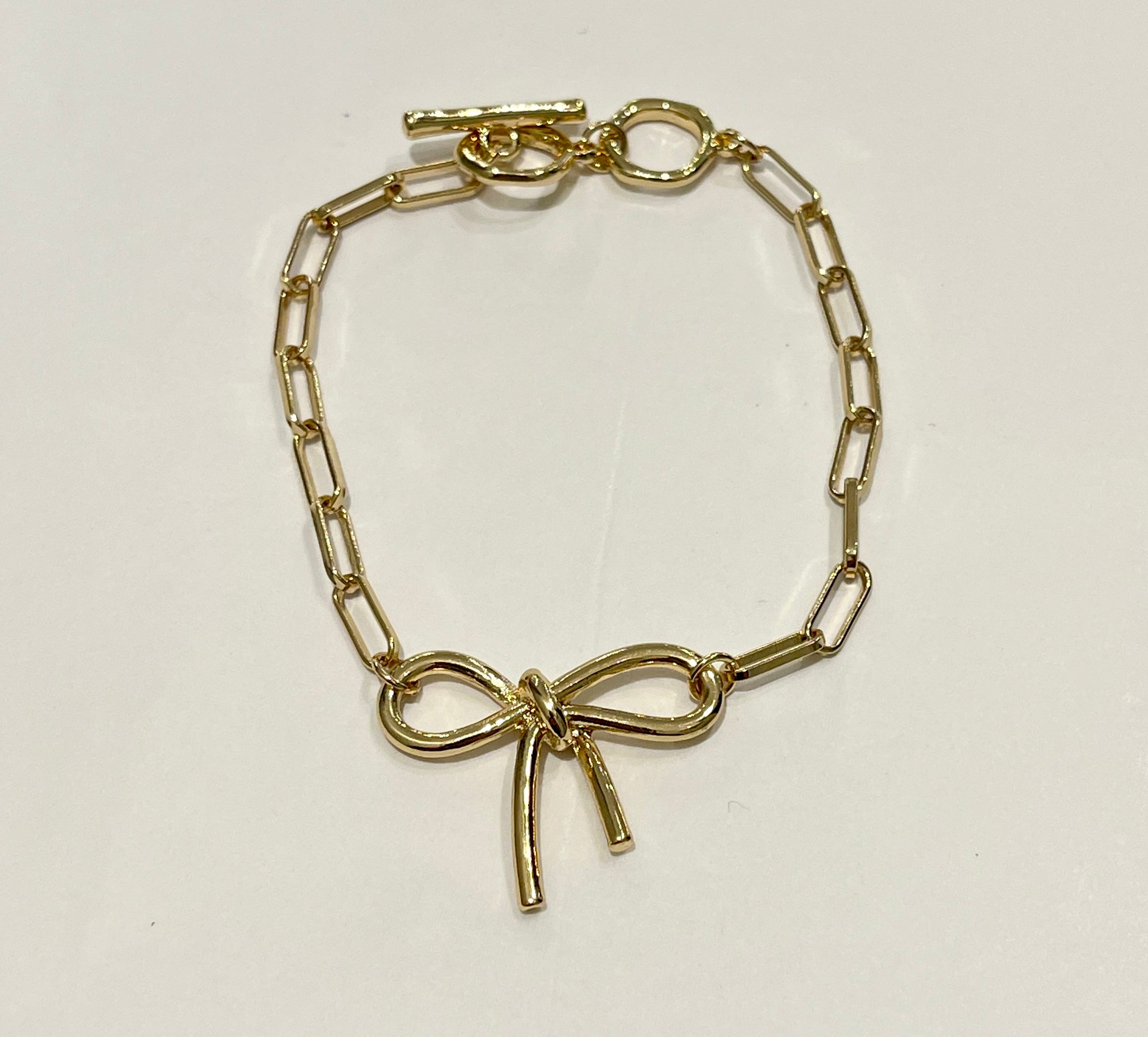 MERX PAPERCLIP CHAIN WITH BOW