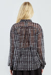 MOLLY BLOUSE BLK PLAID