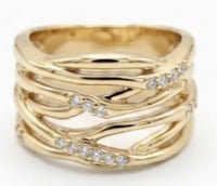 EVERSHINE RING STACKED VINE