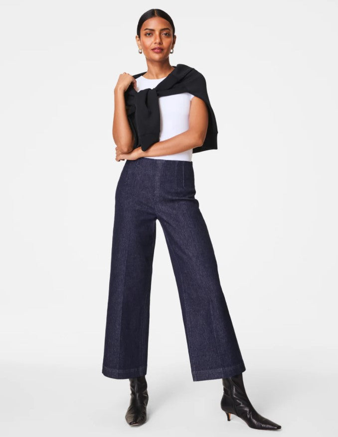 SPANX ZERO WAIST BAND WIDE LEG JEAN