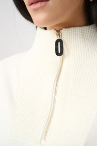 JOSEPH RIBKOFF BRUSHED FUNNEL NECK SWEATER