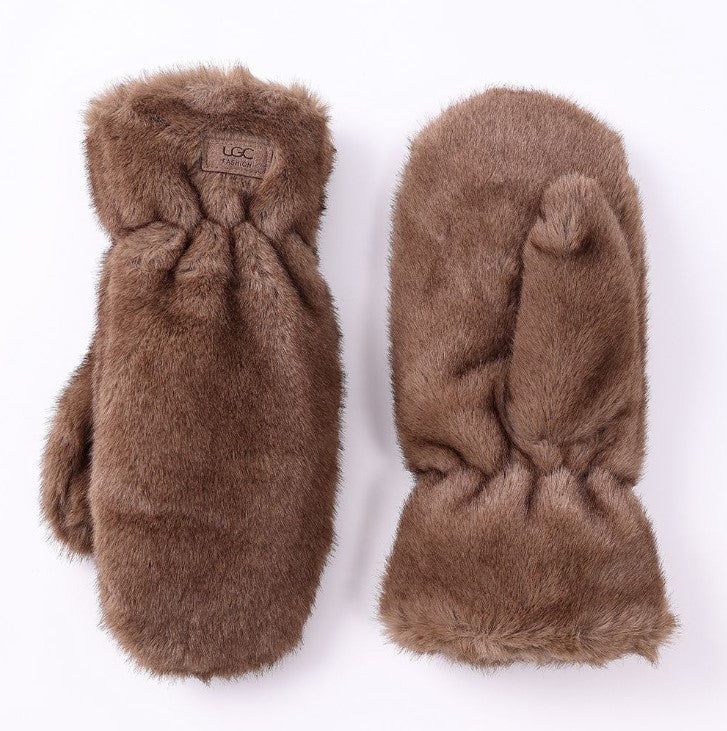 WELL GLOVE LEO MITTEN FAUX FUR