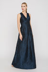 KAY UNGER TEXT JAQUARD GOWN