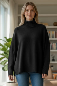 CATH SWEATER RIB MOCK NECK