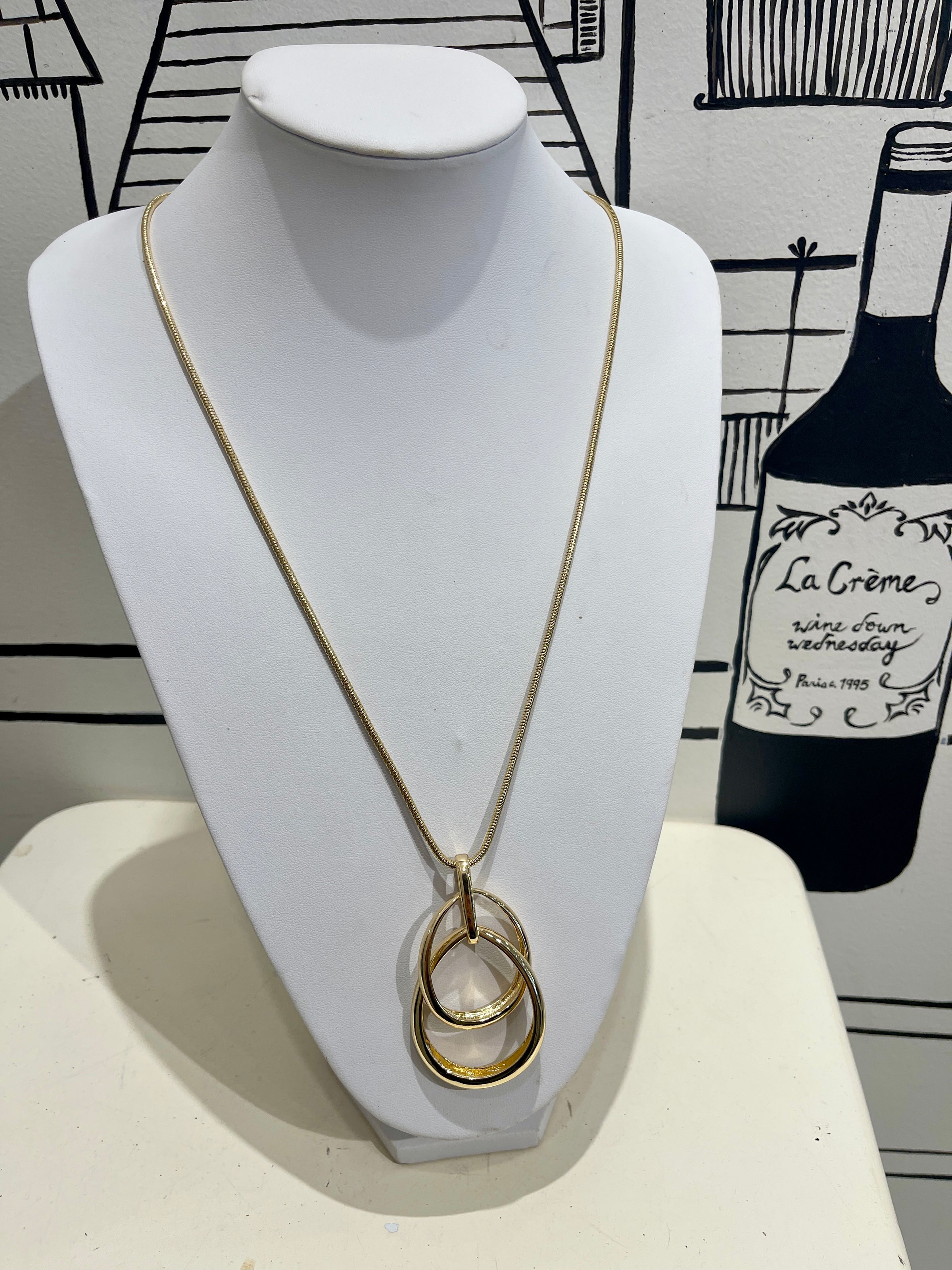 MERX NECKL SNAK CHAIN DOUBLE LINK PENDANT