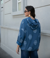 ORANGE PRINT JACKET W HOOD