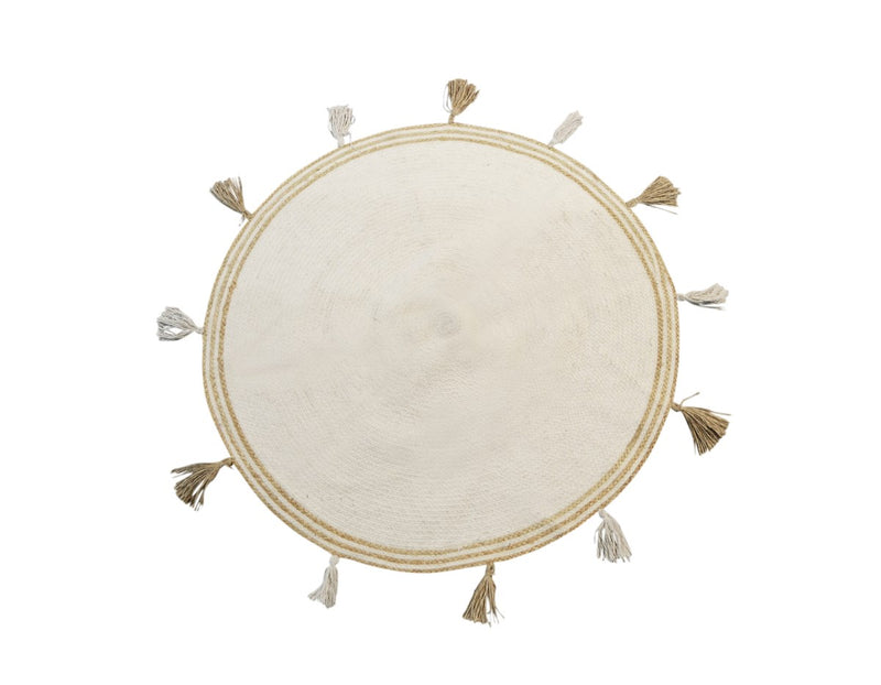 NOST ROUND RUG WITH TASSELS