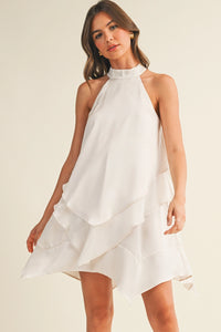 MUST DRESS HALTER HANK HEM
