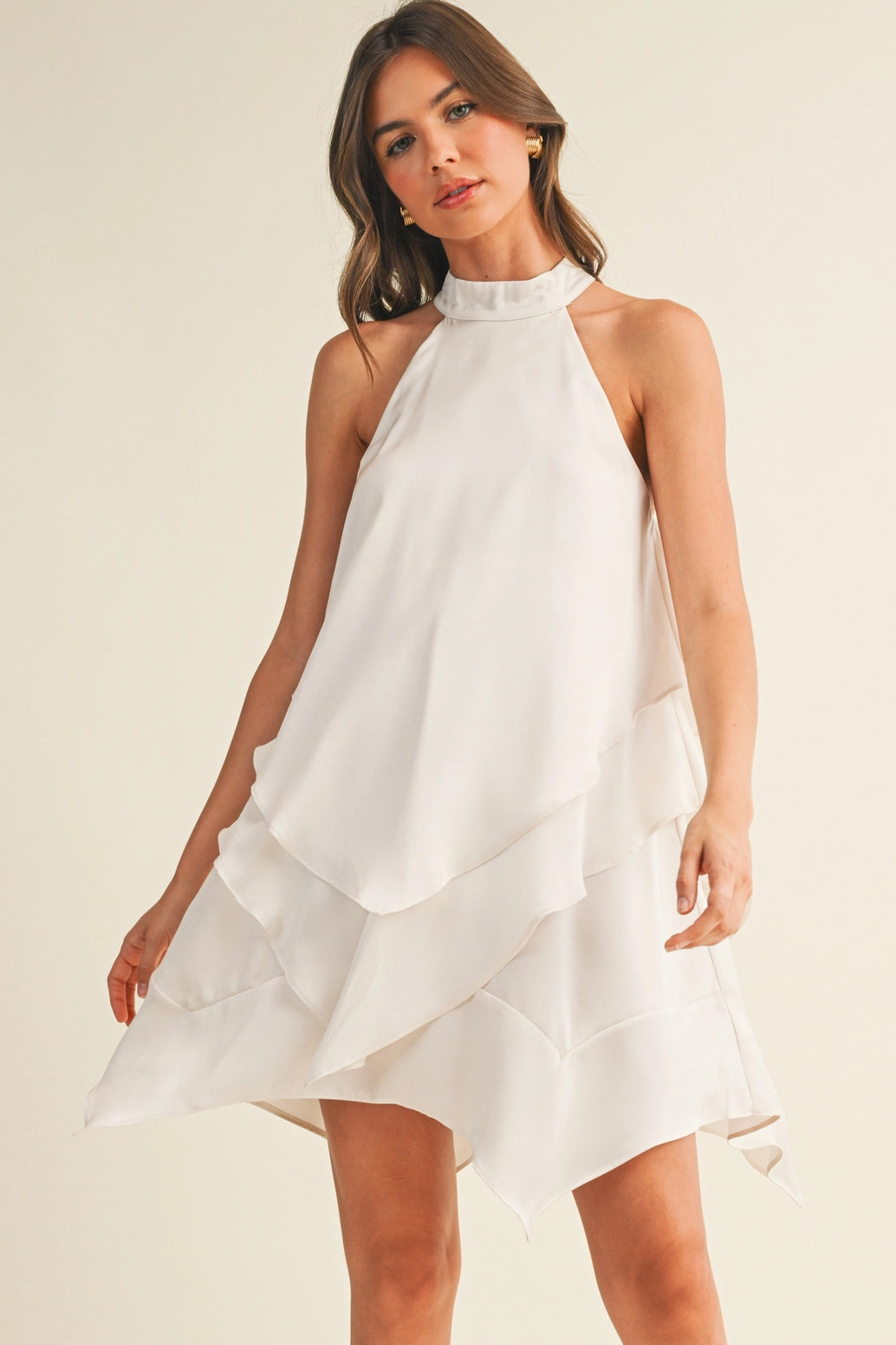 MUST DRESS HALTER HANK HEM