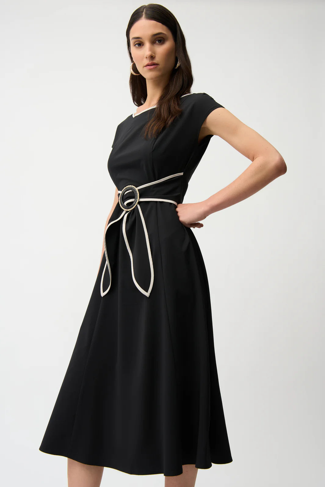 JOSEPH RIBKOFF MIDI DRESS WITH  BELT