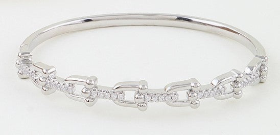 BEJEWELED HORSESHOE CHAIN BRACELET