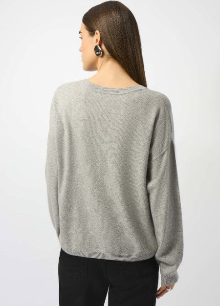 RIBKO SWEATER WOOL BLEND V NECK