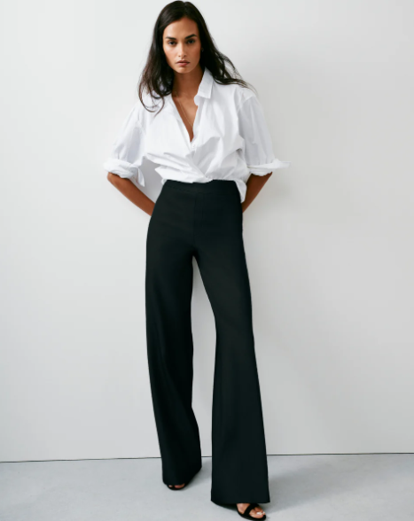 Small Waist Wide Hips Most Flattering Pants Spanx Perfect Wide Leg