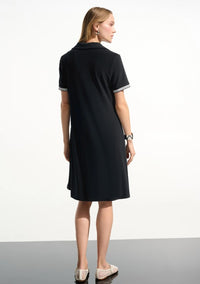 RIBKO S/S TRAPEZE DRESS COLLAR
