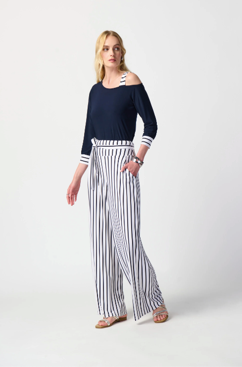 RIBKO PANT WIDE LEG STRIPE