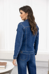 ORANGE DENIM JKT RHINESTONE