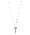 MERX NECKLACE TWO TONE HEART LONG