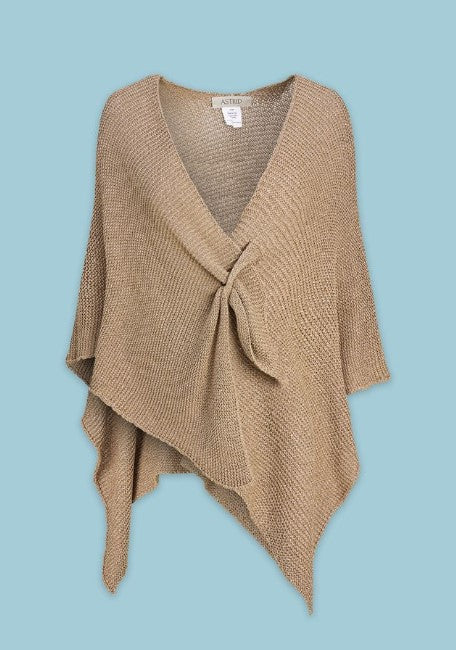 ASTRID PONCHO KNIT SLIDE THRU CLOSURE