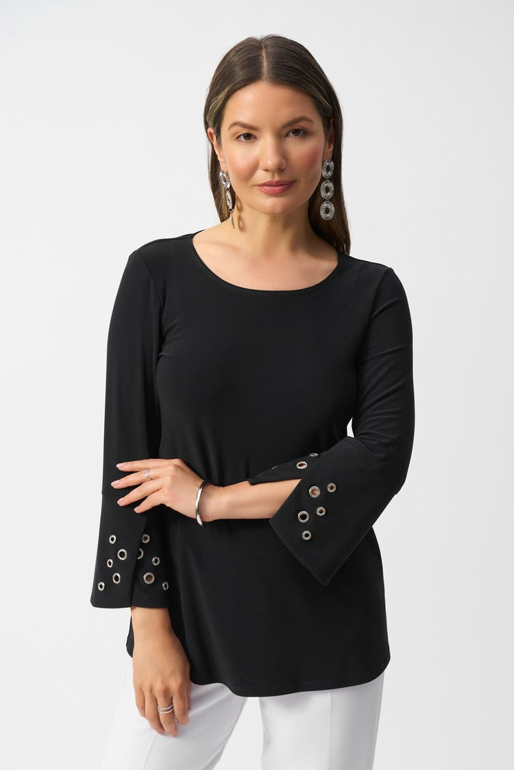 JOSEPH RIBKOFF TUNIC SILKY KNIT FIT AND FLARE