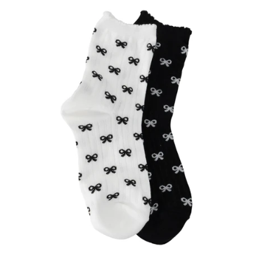 LIM LIM LIGHT SOCKS WITH BOW PRINT