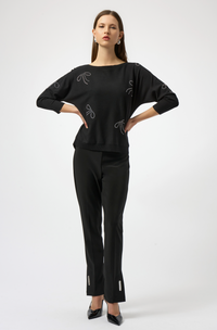 RIBKO SWEATER BOW RHINE