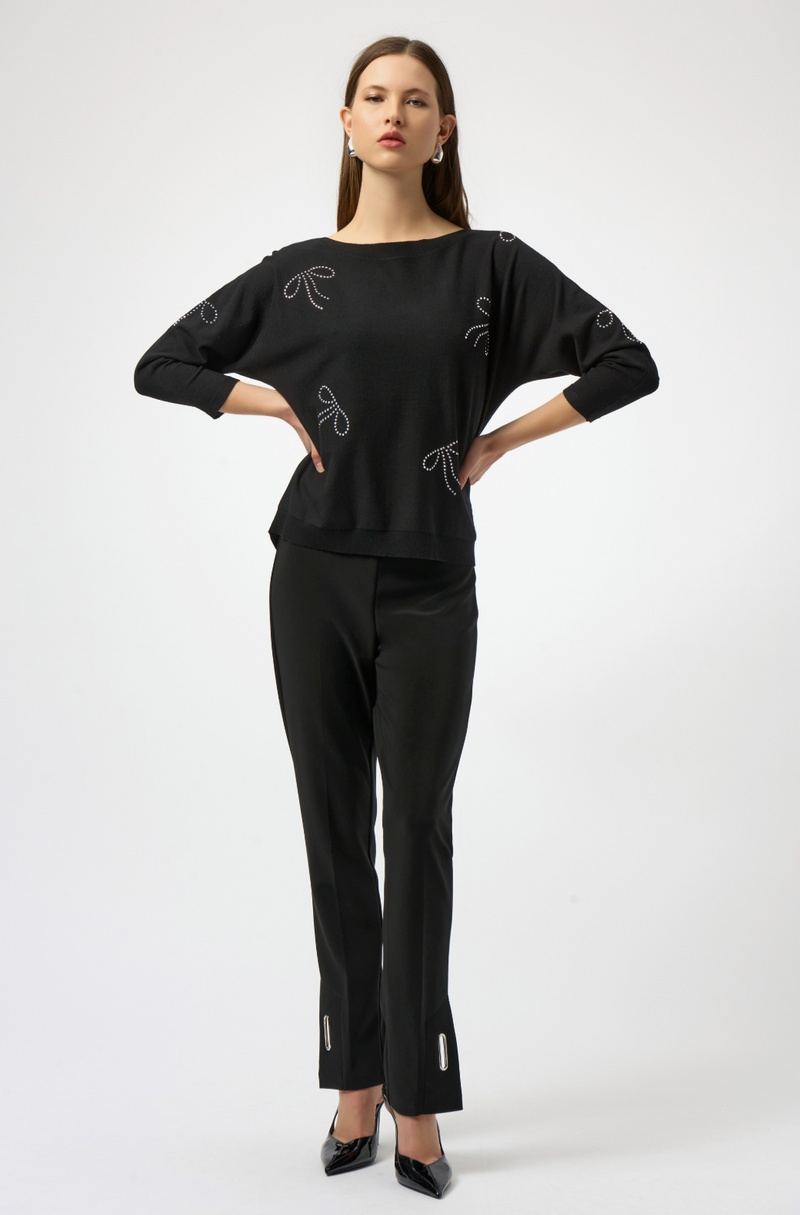 RIBKO SWEATER BOW RHINE