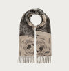 FRAAS SCARF ROSES GREY
