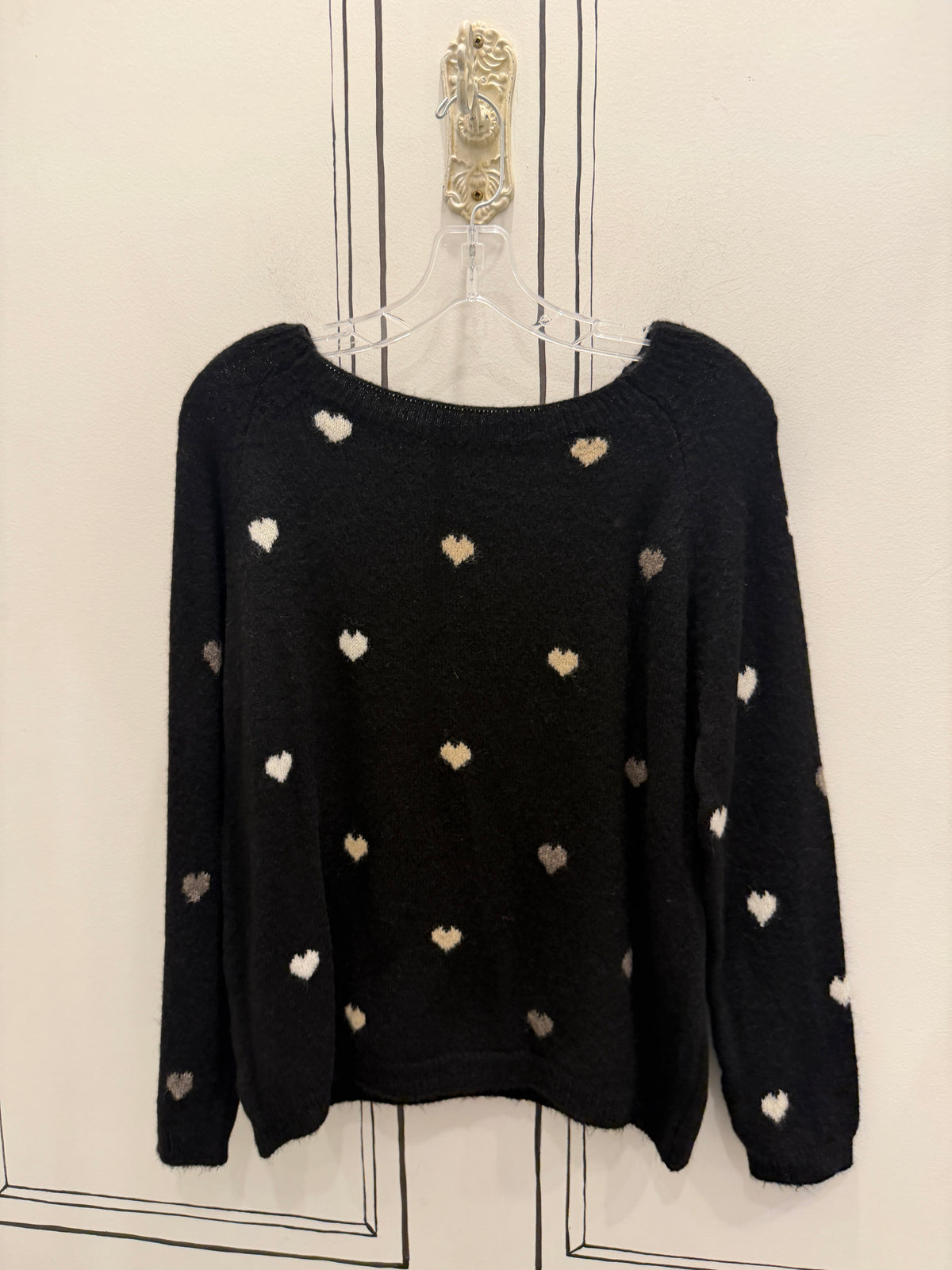WINNI SWEATER KNIT L/S MULTI SHADE HEARTS