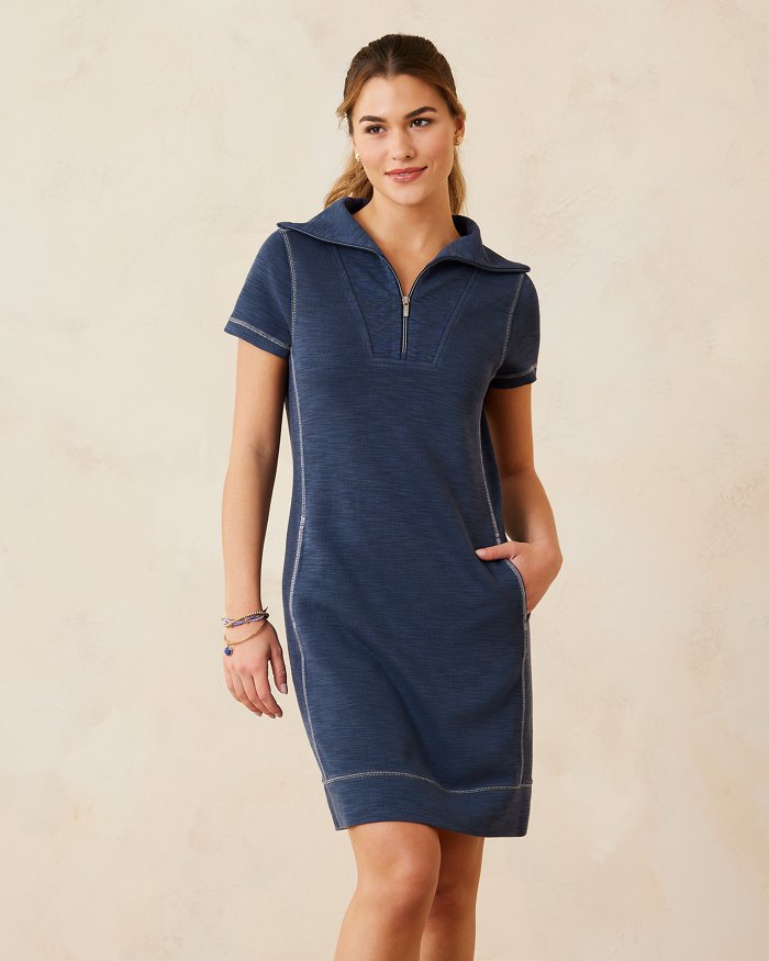 TOMMY BAHAMA HALF ZIP DRESS