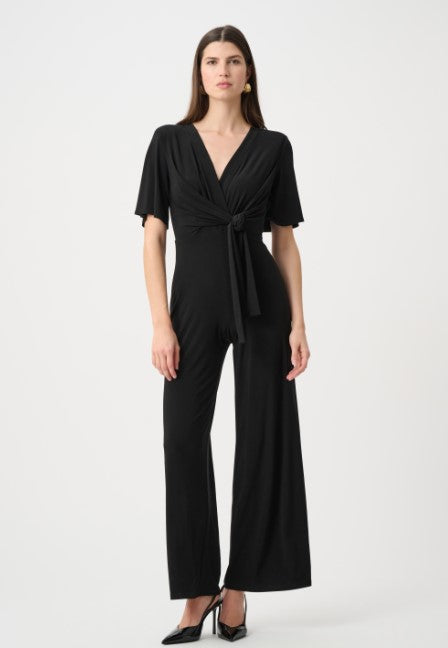JOSEPH RIBKOFF SILKY KNIT WIDE LEG JUMSUIT