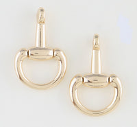 POLISHED HORSE BIT EARRING