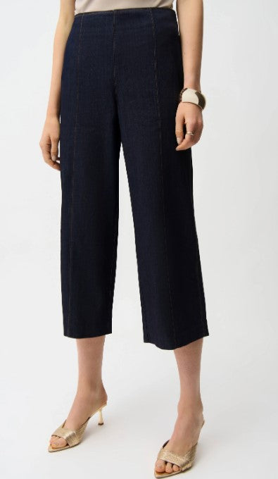 JOSEPH RIBKOFF CULOTTE DENIM STRETCH PANT