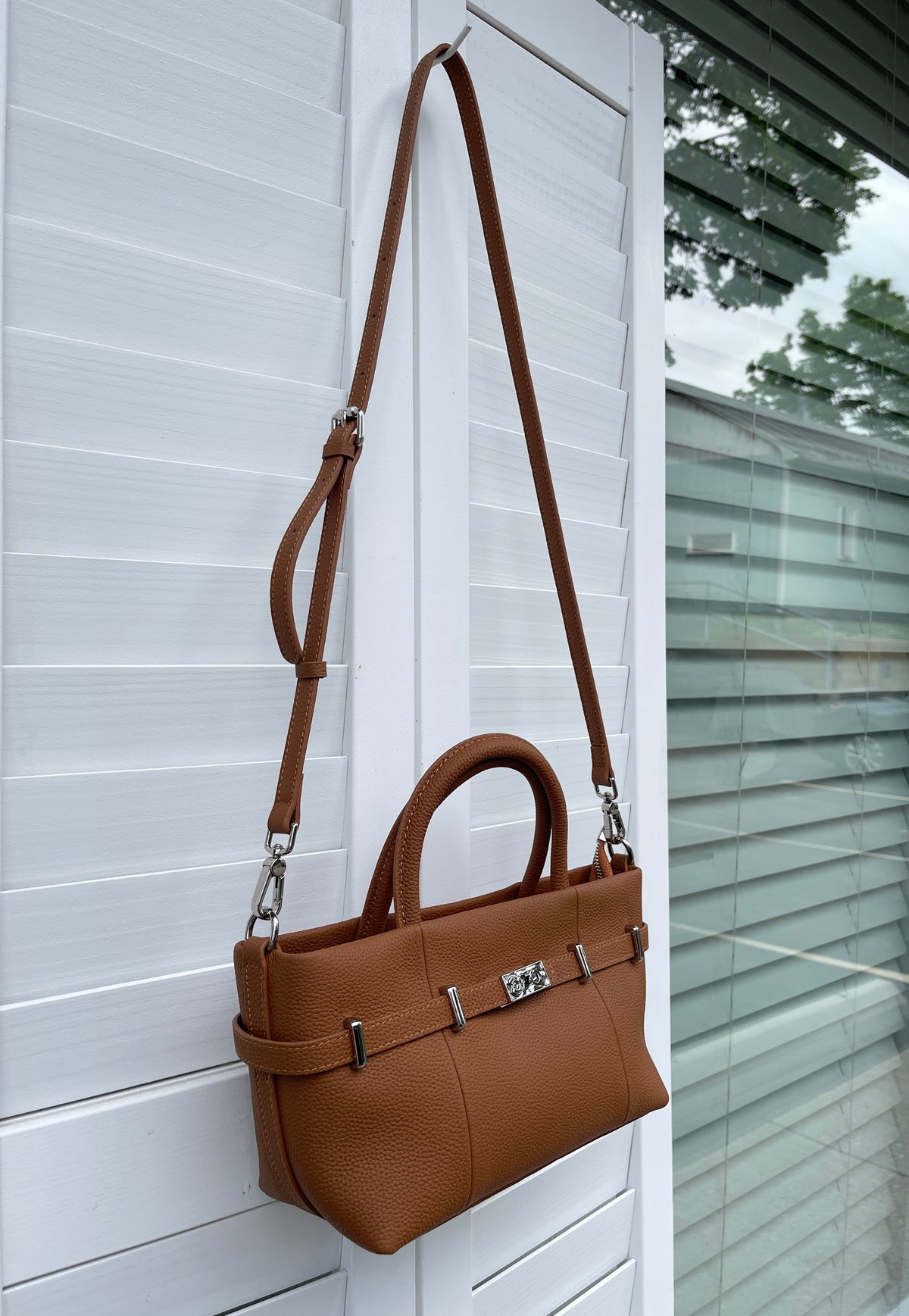 ITALIAN LEATHER SMALL BIRK STYLE BAG